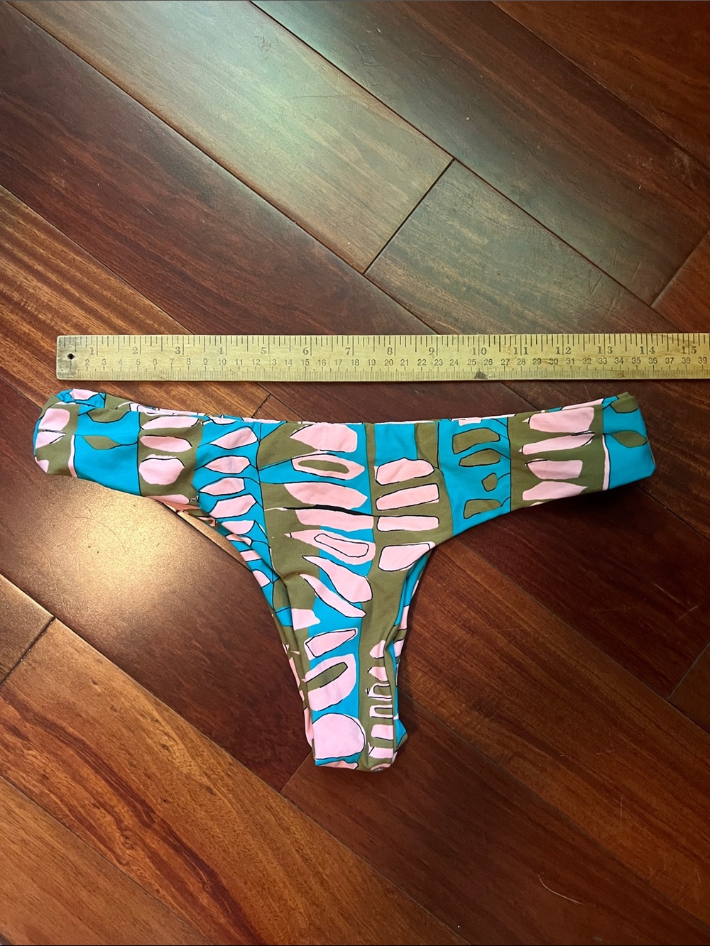 Volcom Women’s Blue, Pink & Olive Printed Bikini Bottom